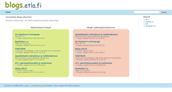 Desktop Screenshot of blogs.etla.fi